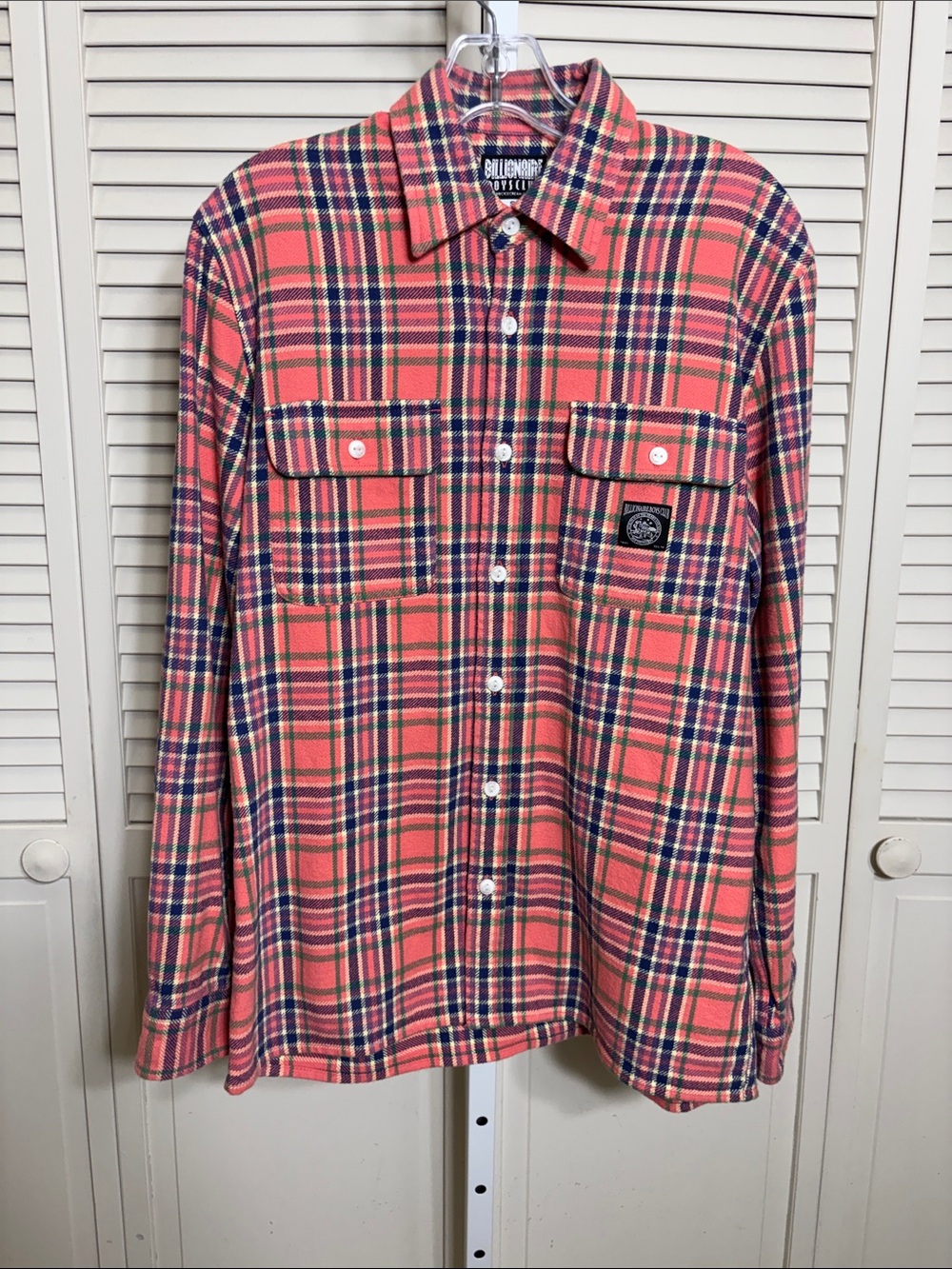Billionaire Boys Club Prosper Plaid Flannel Button-Up Shirt Small